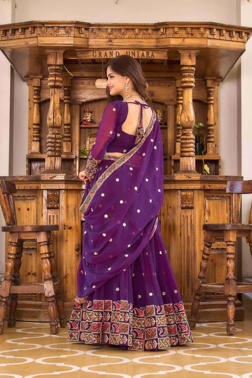Faux Georgette Lehenga Choli with Dupatta