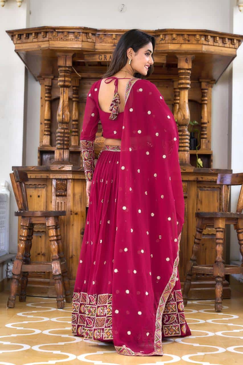 Faux Georgette Lehenga Choli with Dupatta