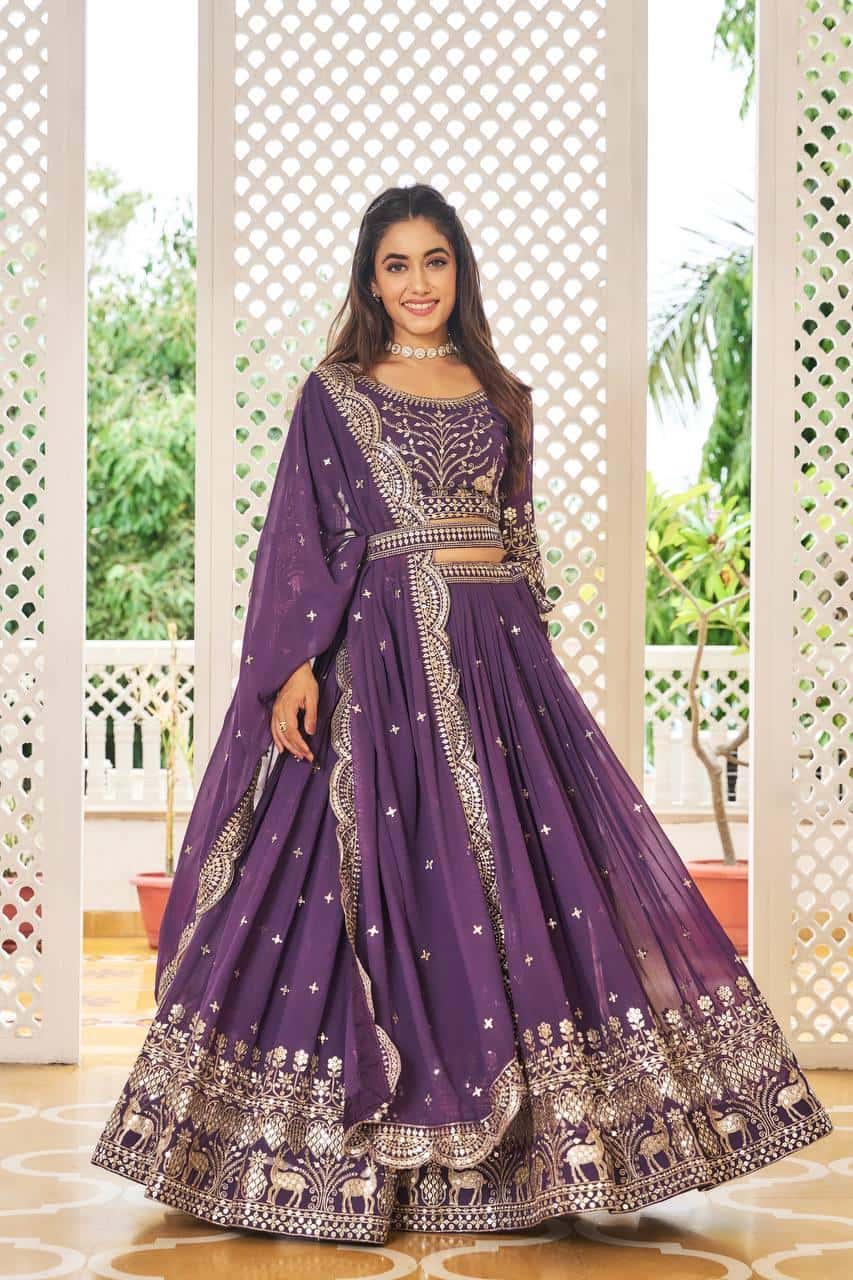 Heavy Georgette Choli Lehenga with Dupatta