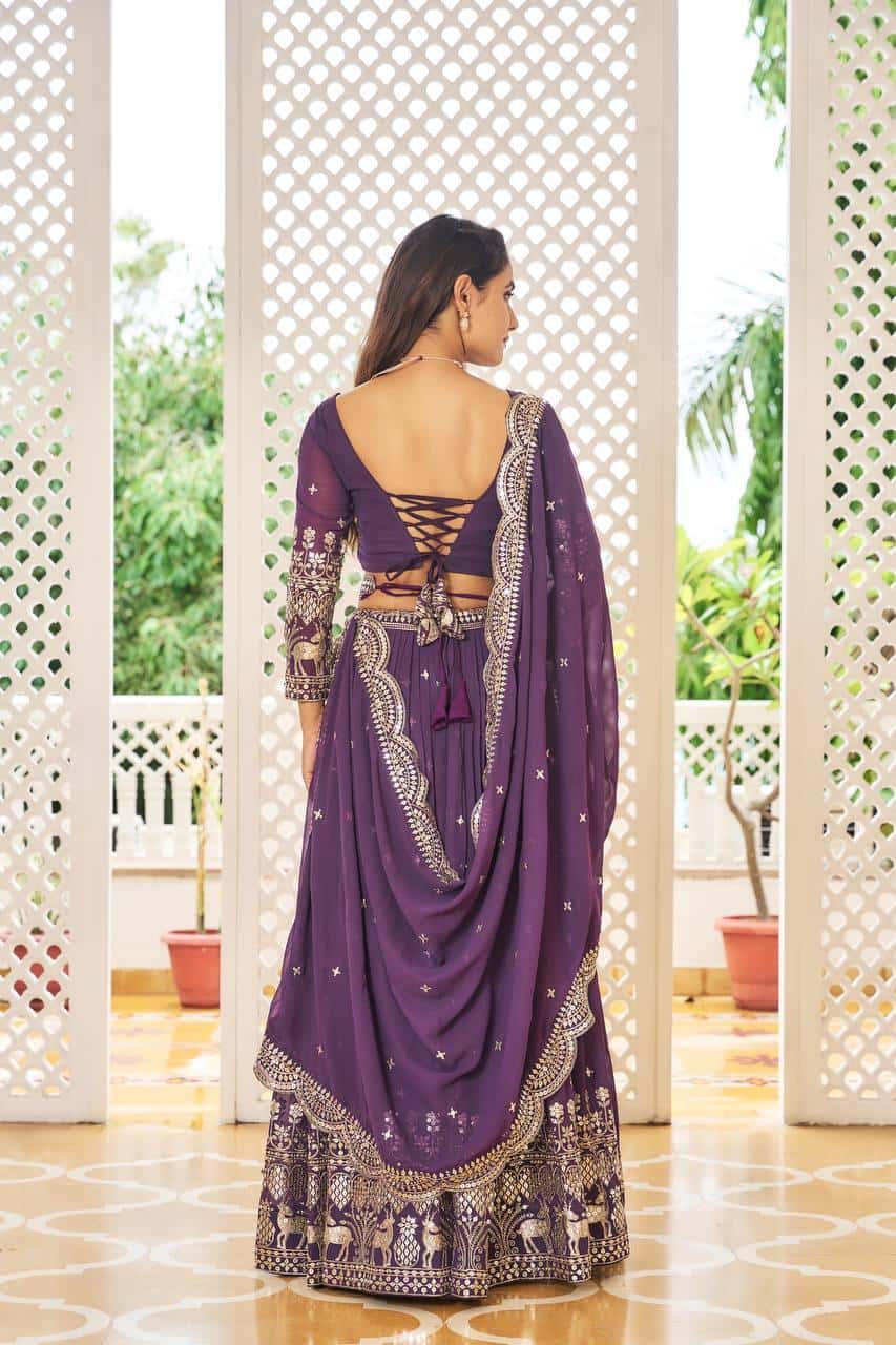 Heavy Georgette Choli Lehenga with Dupatta