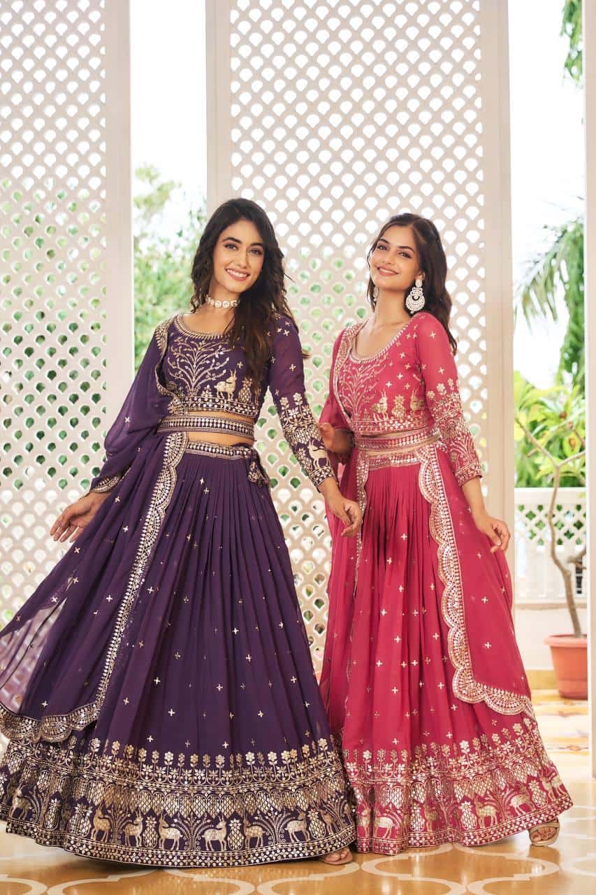 Heavy Georgette Choli Lehenga with Dupatta