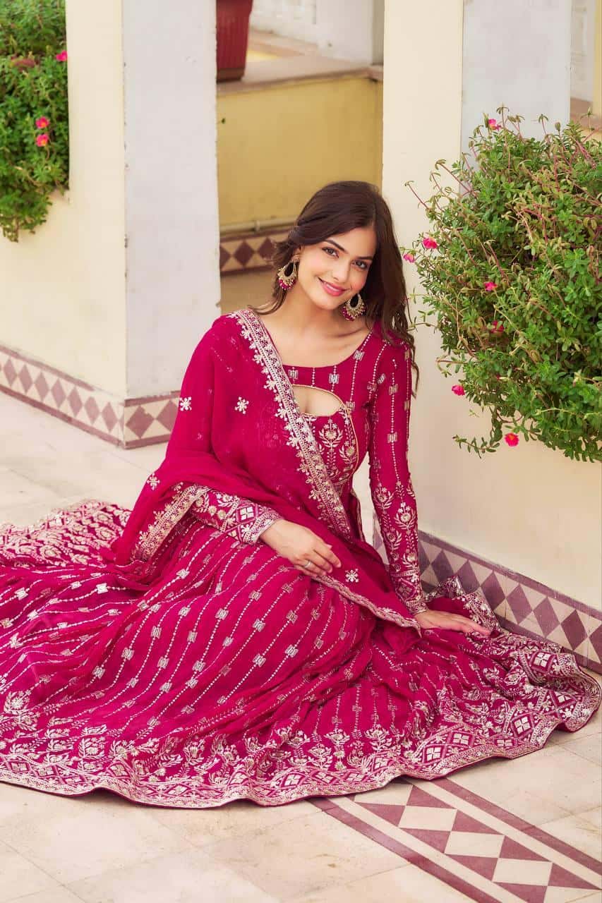 Faux Georgette Choli Lehenga with Dupatta