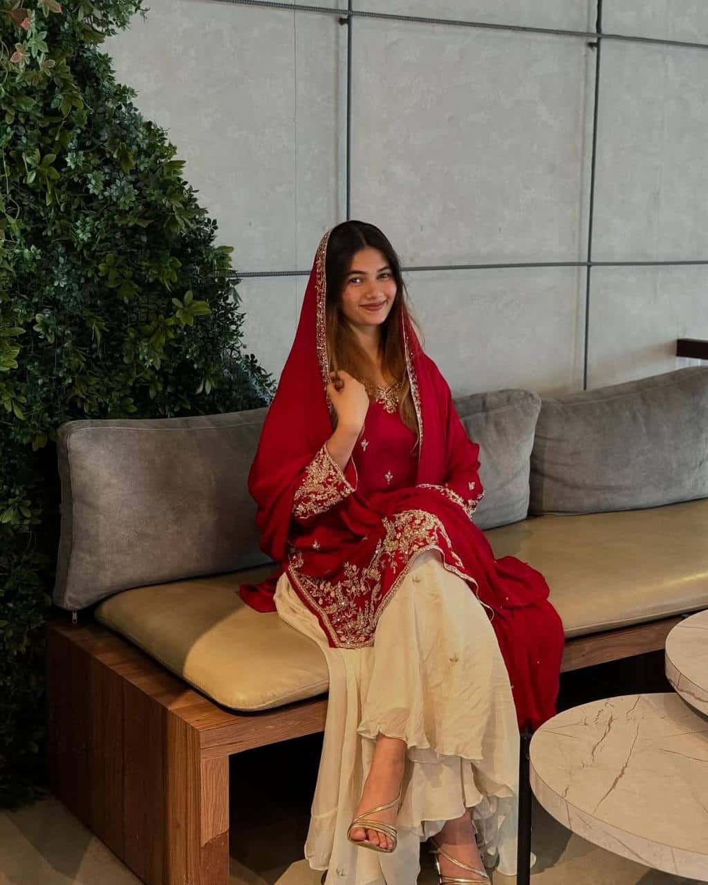 "Elegant Heavy Pur Chinon Silk Embroidered Suit Set with Sequence Work, Moti Latkan Border, and Matching Plazzo & Dupatta"