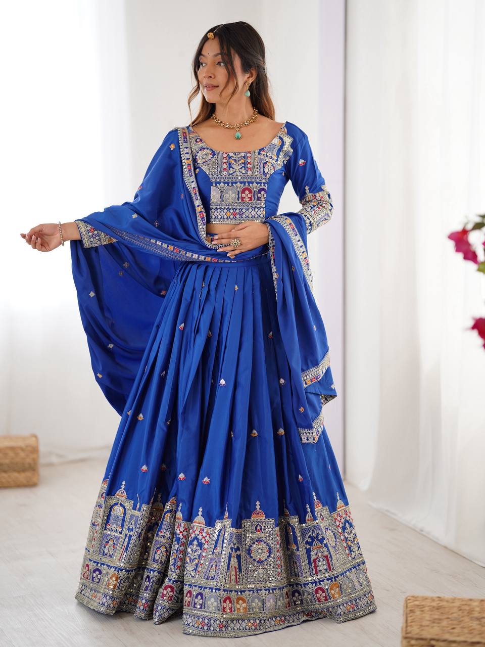 Readymade Lehenga Choli fully stitched Dupatta Set
