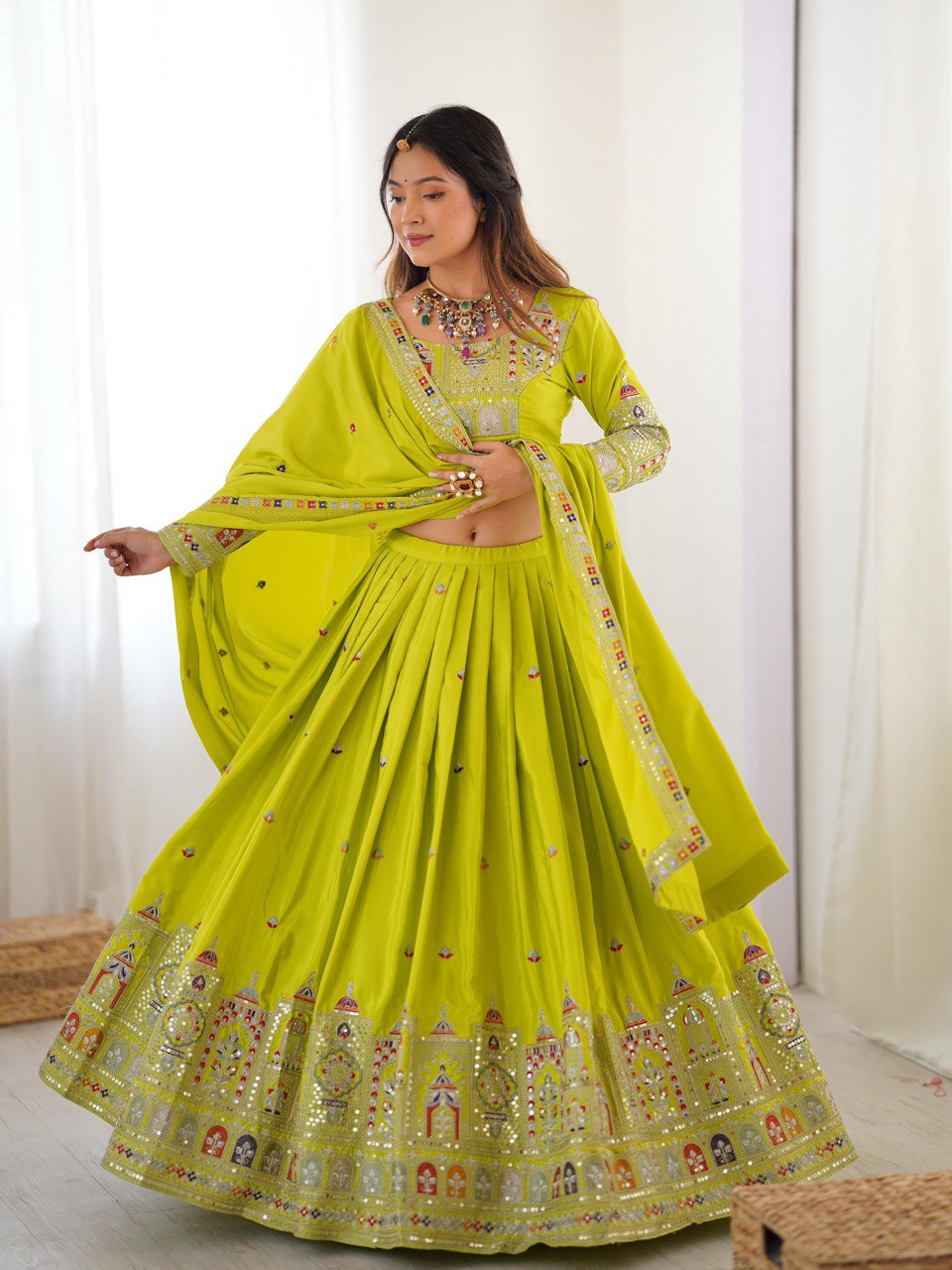 Readymade Lehenga Choli fully stitched Dupatta Set