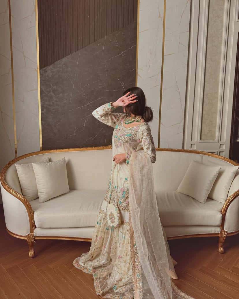 "Elegant Georgette Kurti & Sharara Set with Sequence & Thread Embroidery"