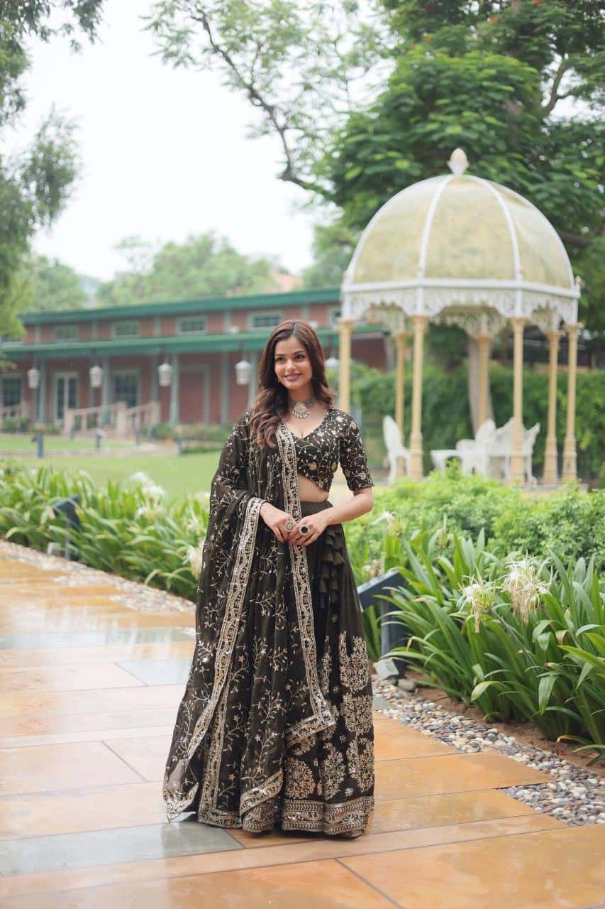 Rangoli Silk with Heavy Sequins Lehenga Blouse with Dupatta