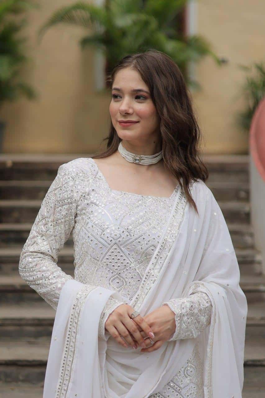 Faux Georgette Kurta Sharara with Dupatta