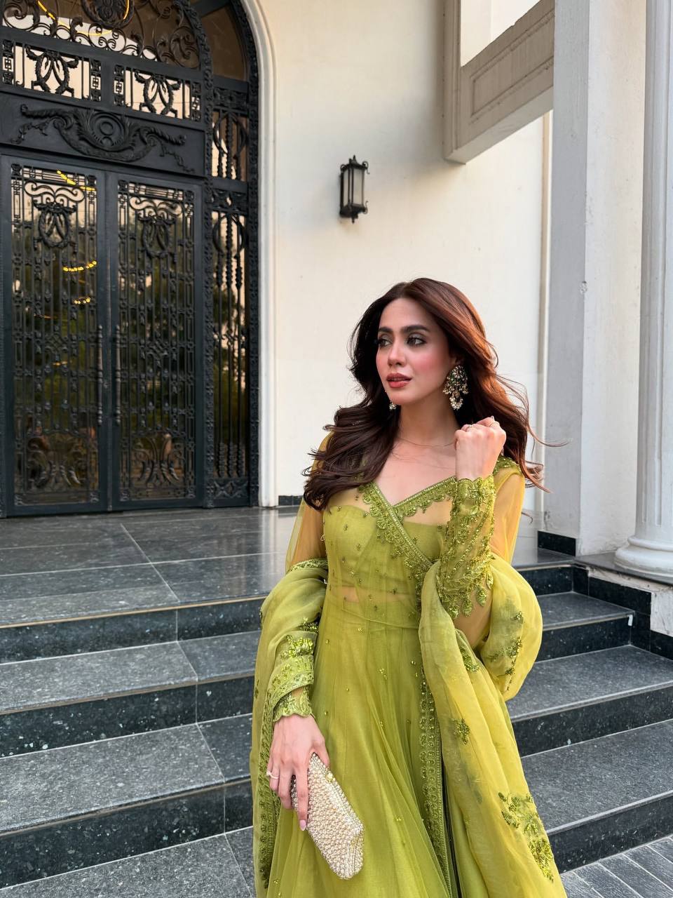 Stylish lehenga blouse dupatta with shrug for women