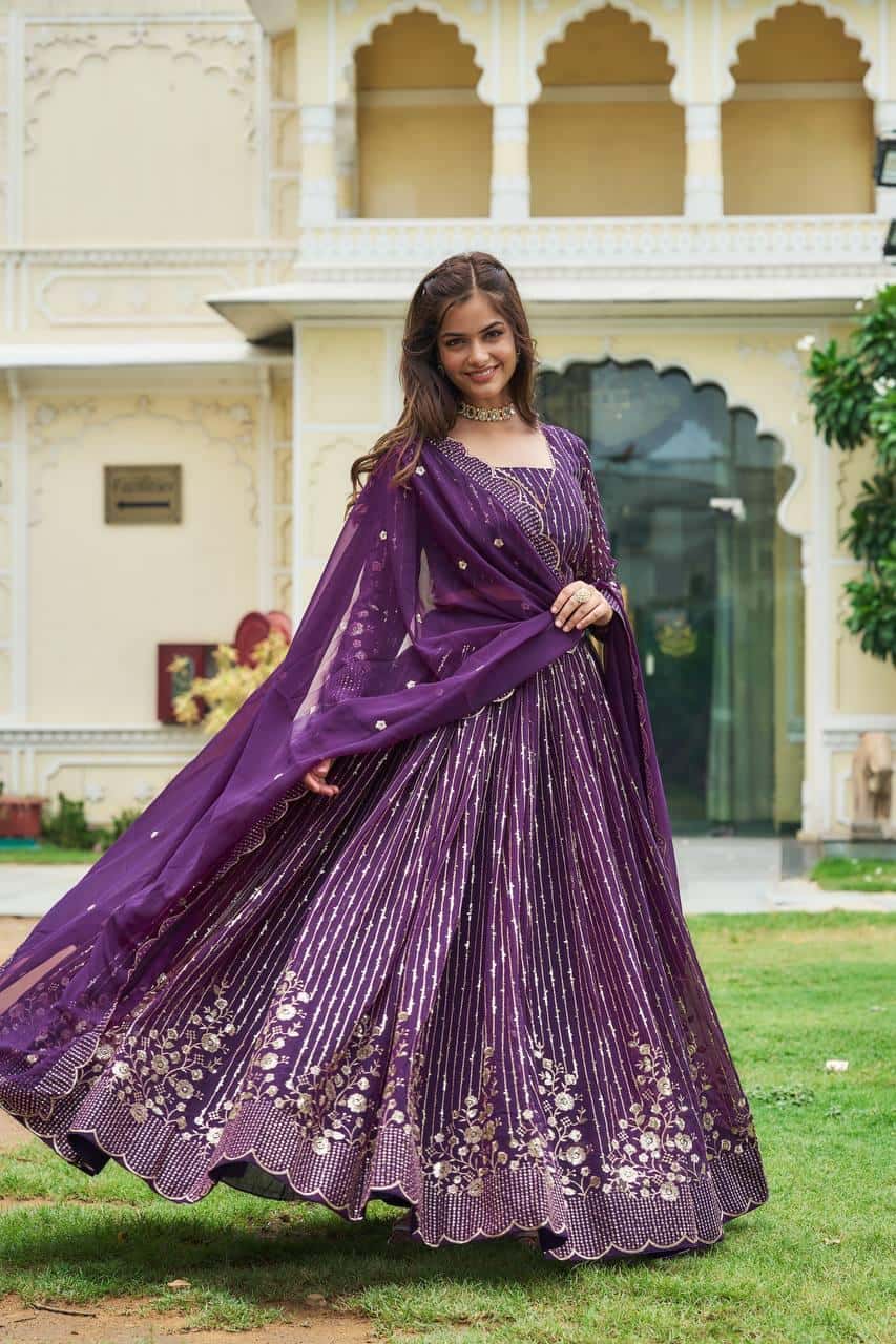 Heavy Faux Georgette Choli Lehenga with Dupatta