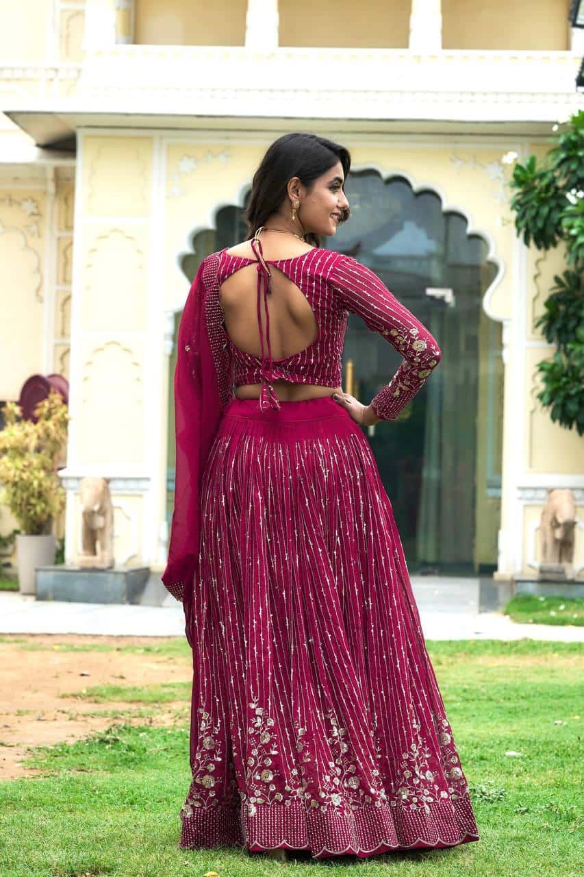 Heavy Faux Georgette Choli Lehenga with Dupatta