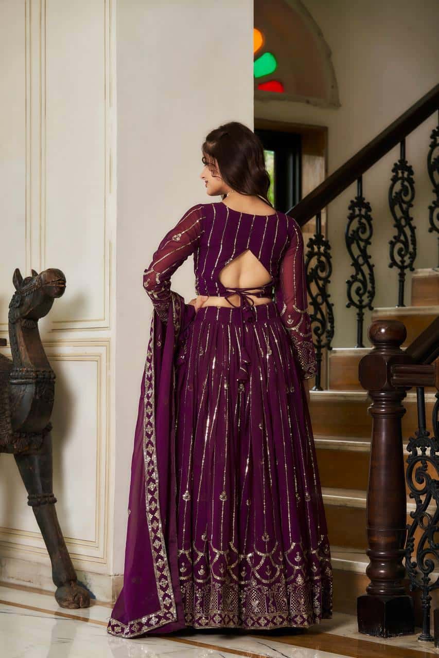 Heavy Faux Georgette Choli Lehenga with Dupatta